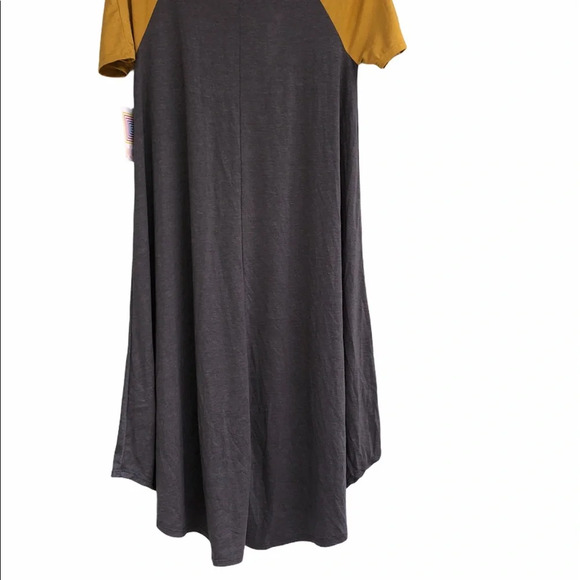LULAROE Size xxsmall Carly grey & mustard dress - Picture 5 of 10